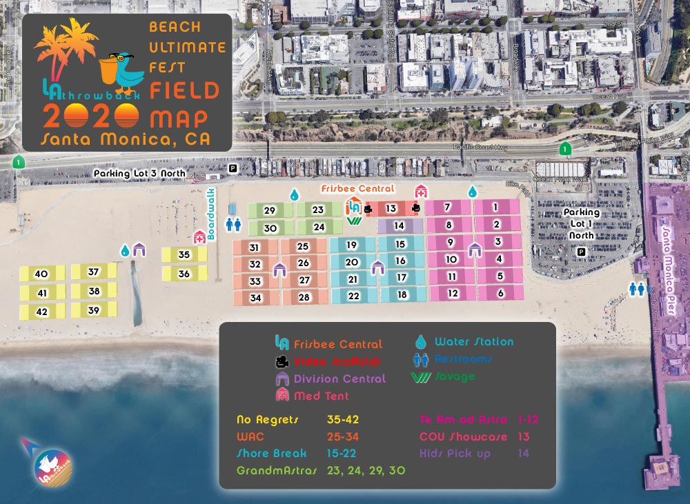 LA Throwback 2019 Field map