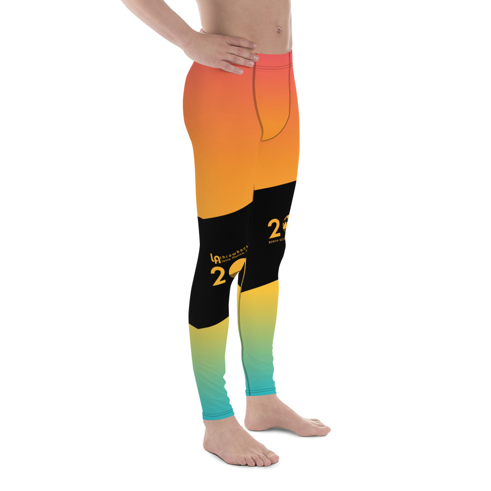 LATB2020 Men's Leggings diagonal stripe sunset - Image 4