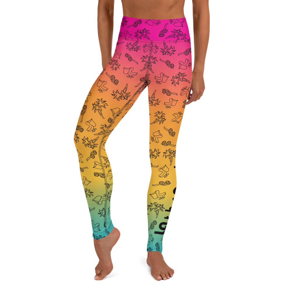 LATB 2020 Womens Leggings sunset black pattern