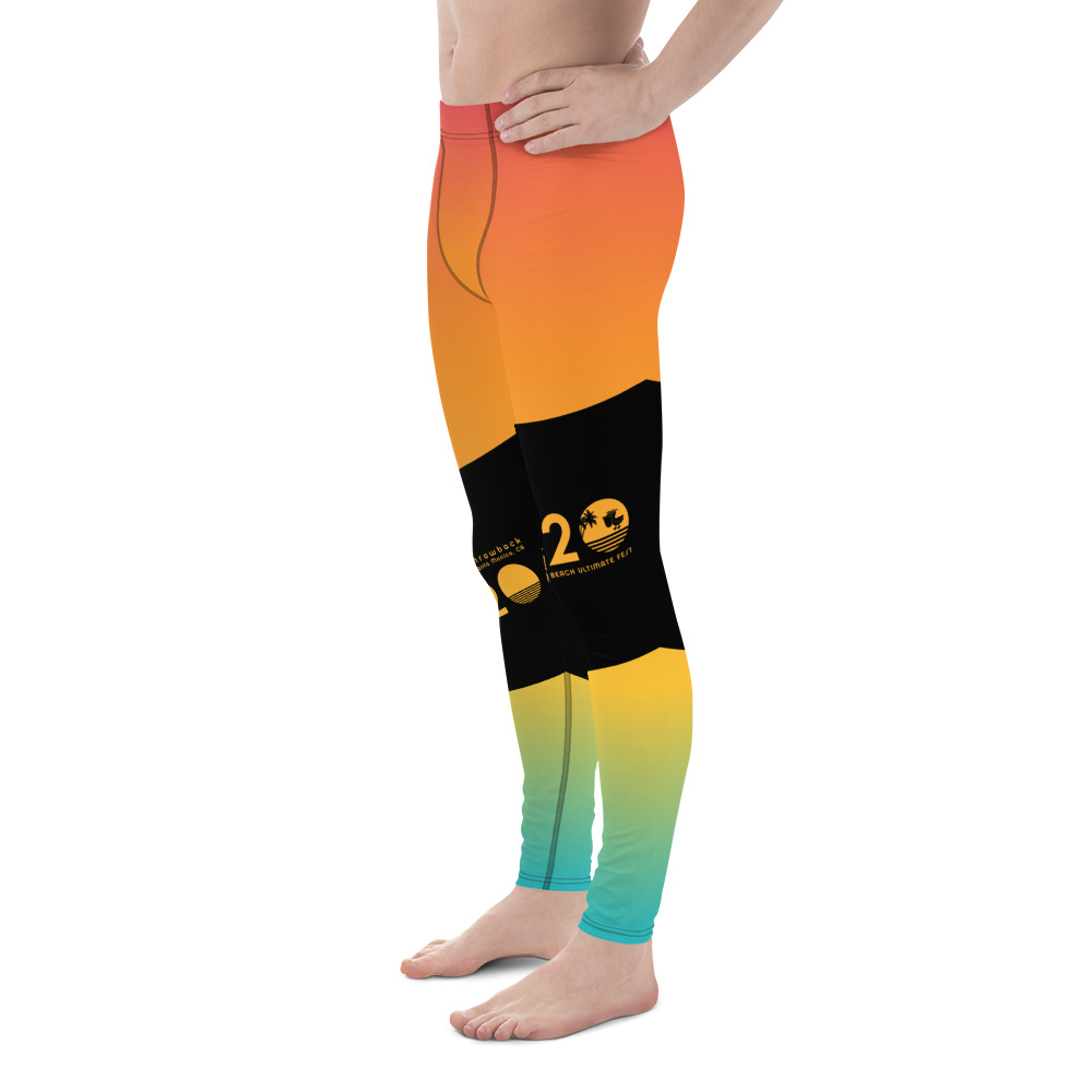 LATB2020 Men's Leggings diagonal stripe sunset - Image 3