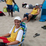 LA Throwback 2022 Tourney Director Louis Gosart with LATB hanger-on Biz Lenaburg LA Throwback 2021 TD Louis Gosart and friend